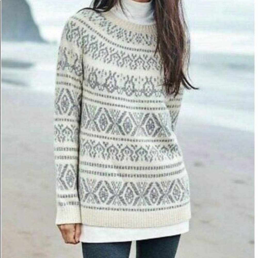 J Jill Allover Fair Isle Pullover- NWT